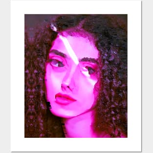 Hollow Girl Vaporwave Glitch Art Posters and Art